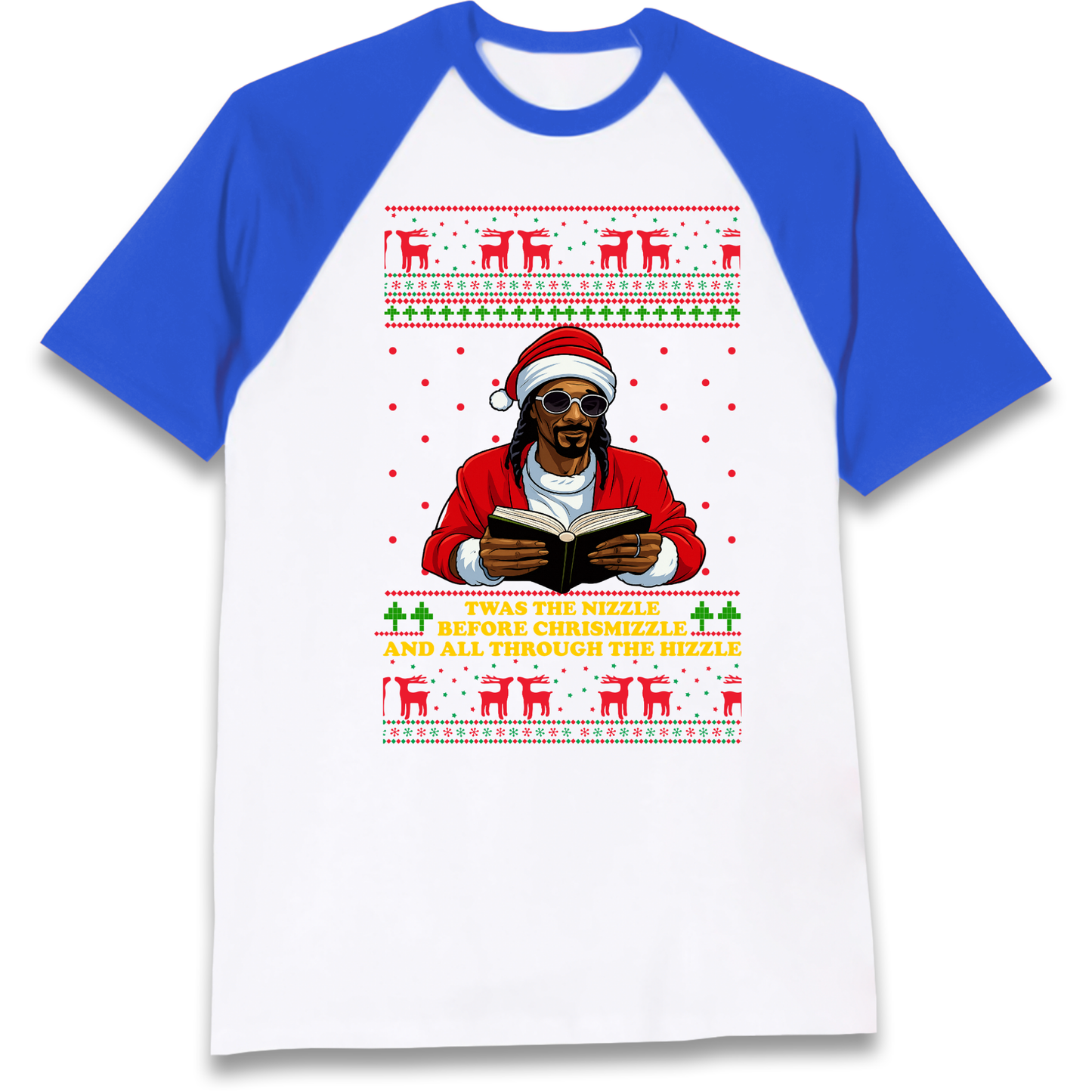 Snoop Dogg Nizzle Christmas Raglan T Shirt