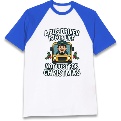 Bus Driver Christmas Raglan T Shirt
