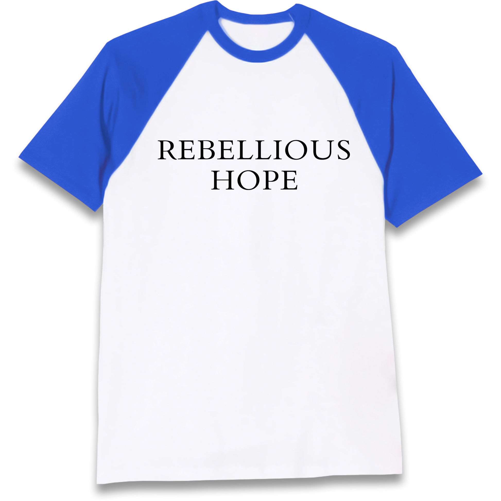 Rebellious Hope Embroidered Raglan T Shirt