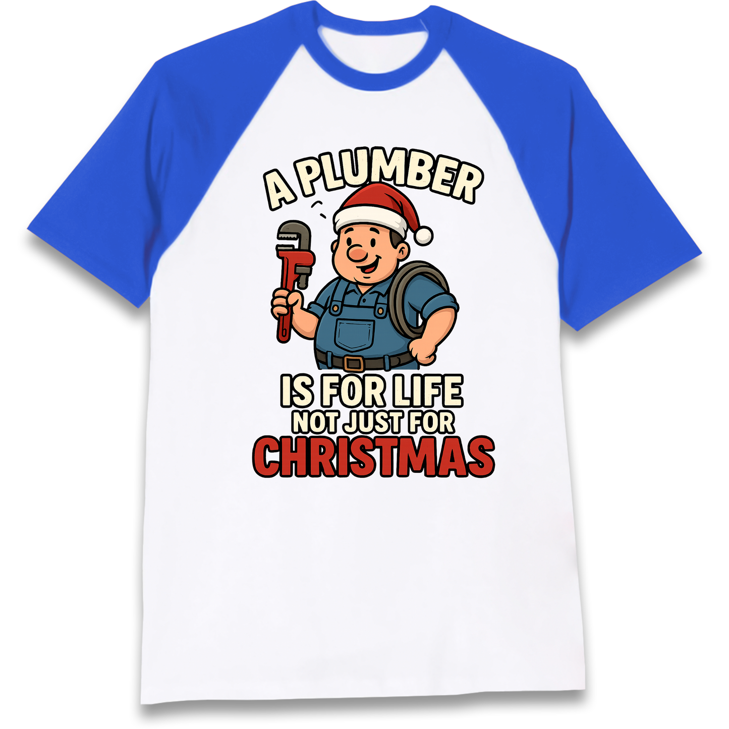 Plumber Christmas Raglan T Shirt