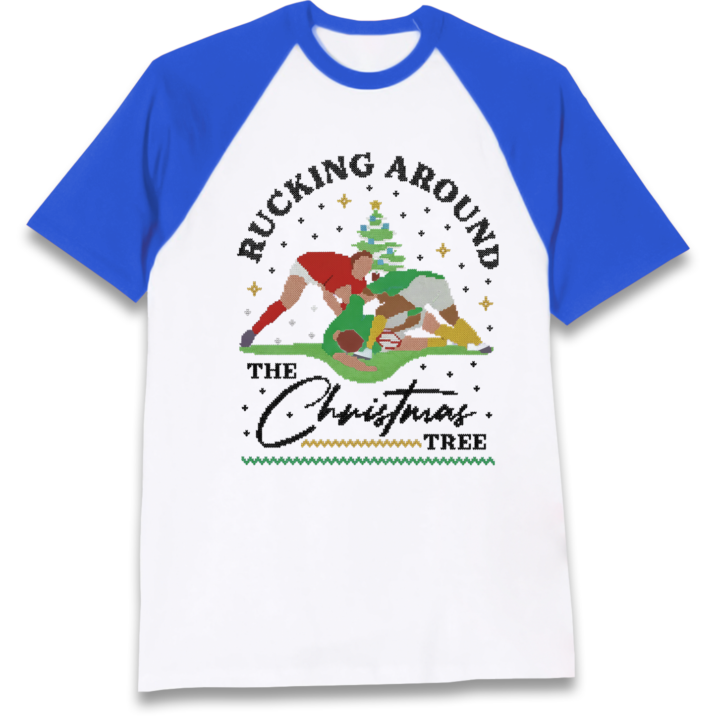 Rugby Christmas Raglan T Shirt