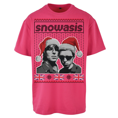 Snowasis Union Jack Christmas Oversized T Shirts