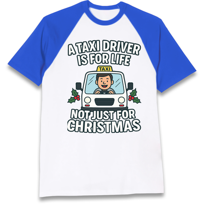 Taxi Driver Christmas Raglan T Shirt
