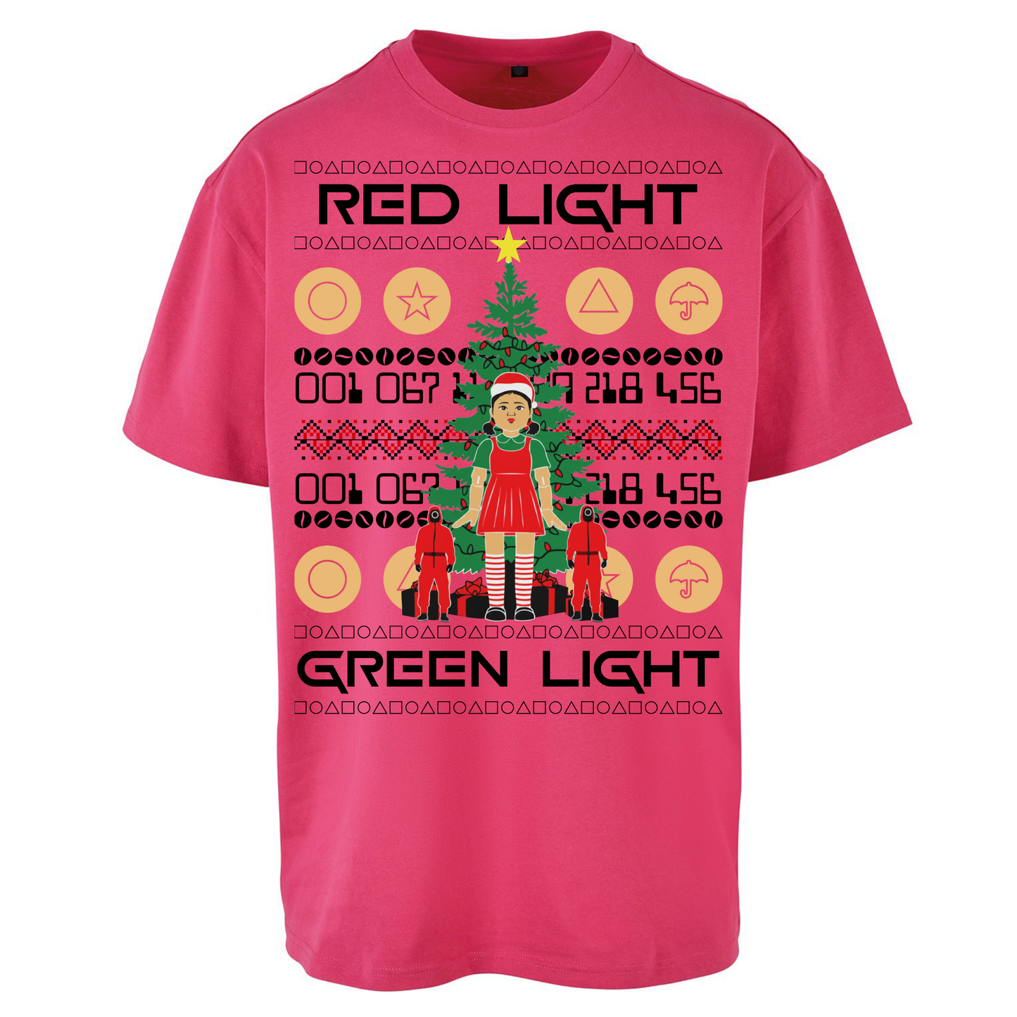 Squid Game Christmas Oversized T Shirts