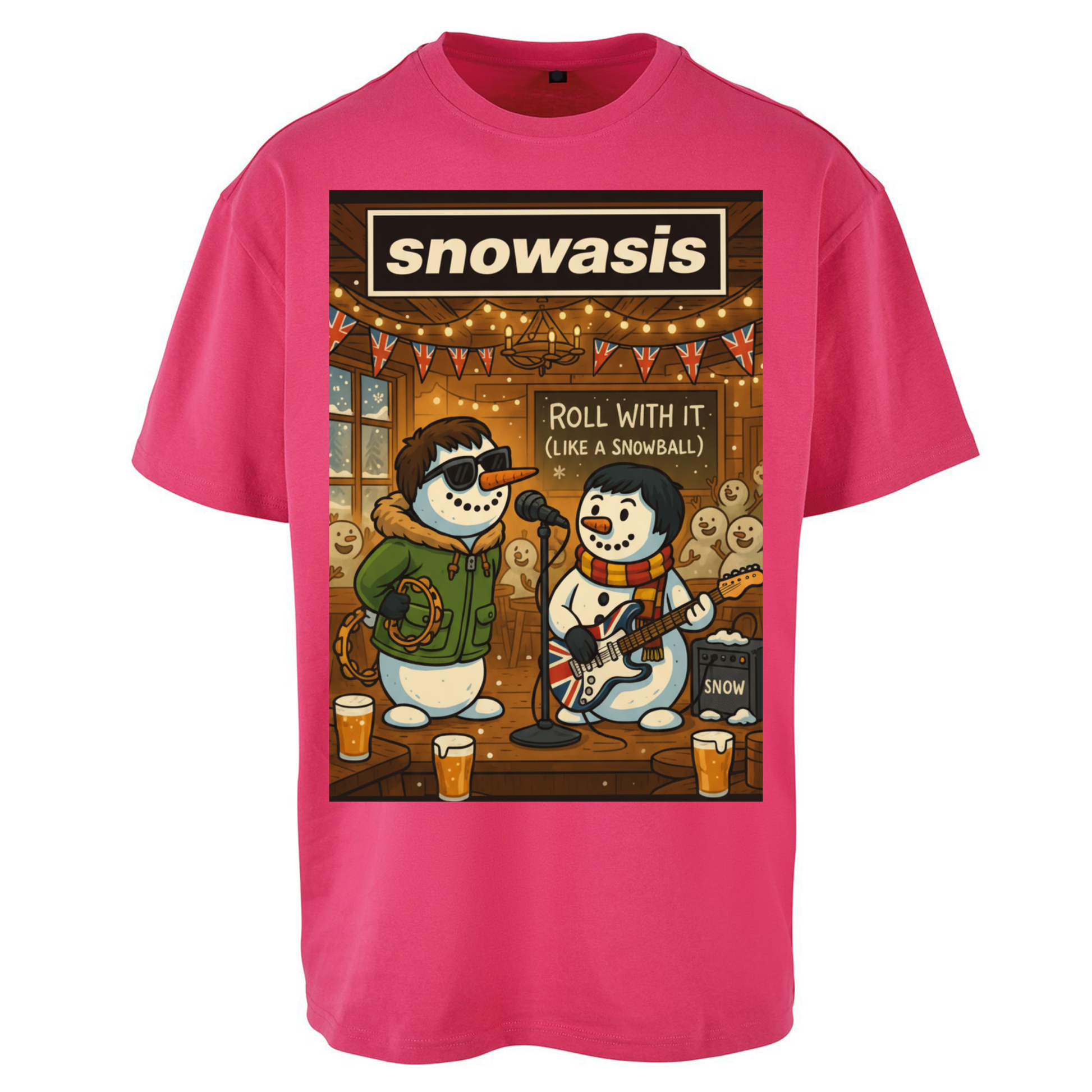 Snowasis Roll Christmas Oversized T Shirts