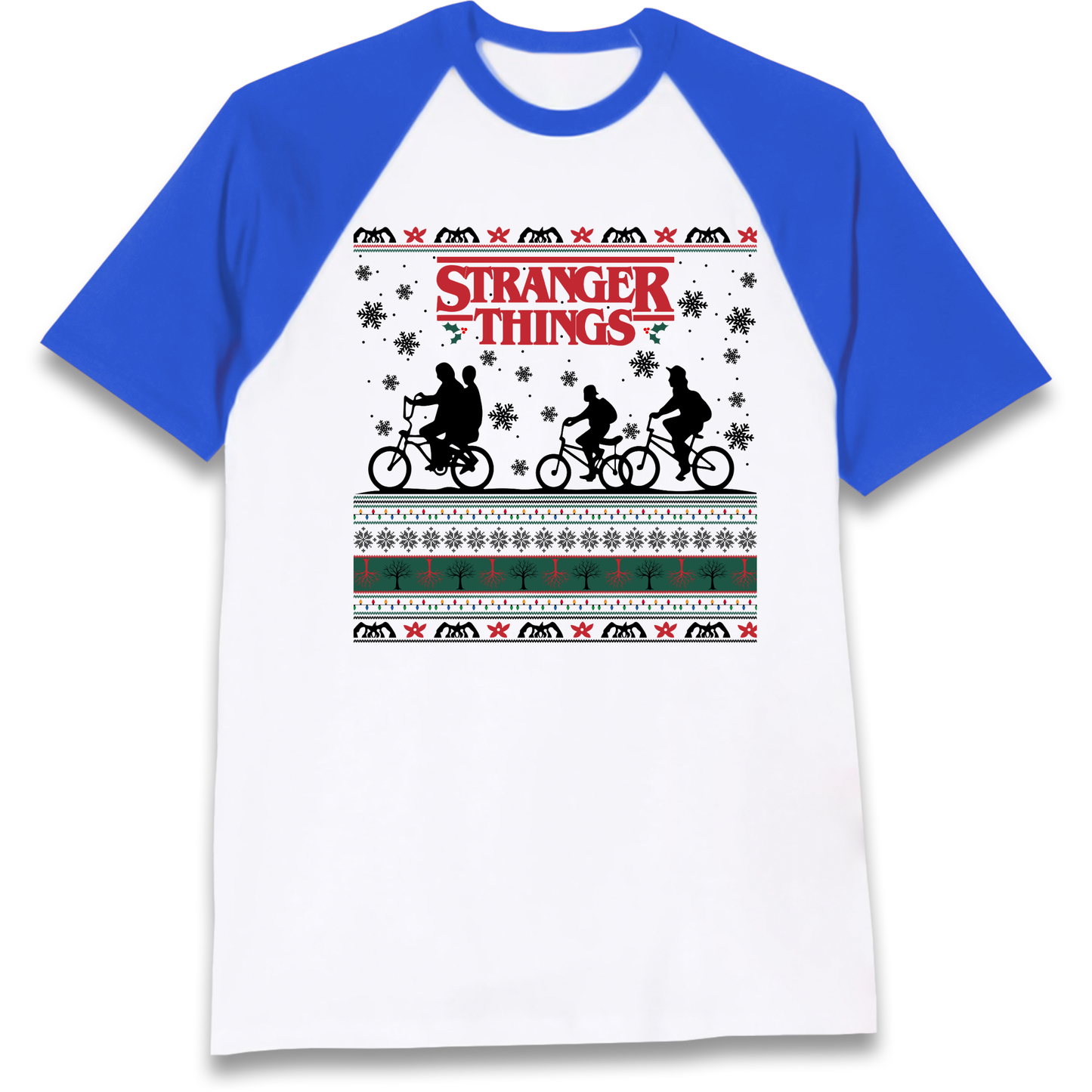 Stranger Things Christmas Raglan T Shirt
