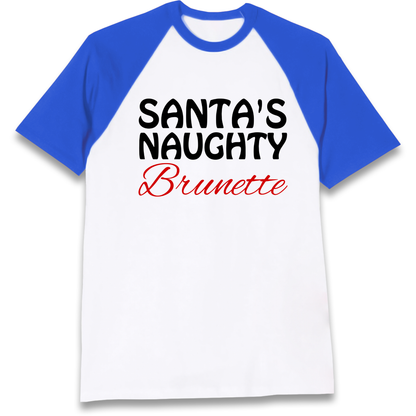 Naughty Brunette Raglan T Shirt