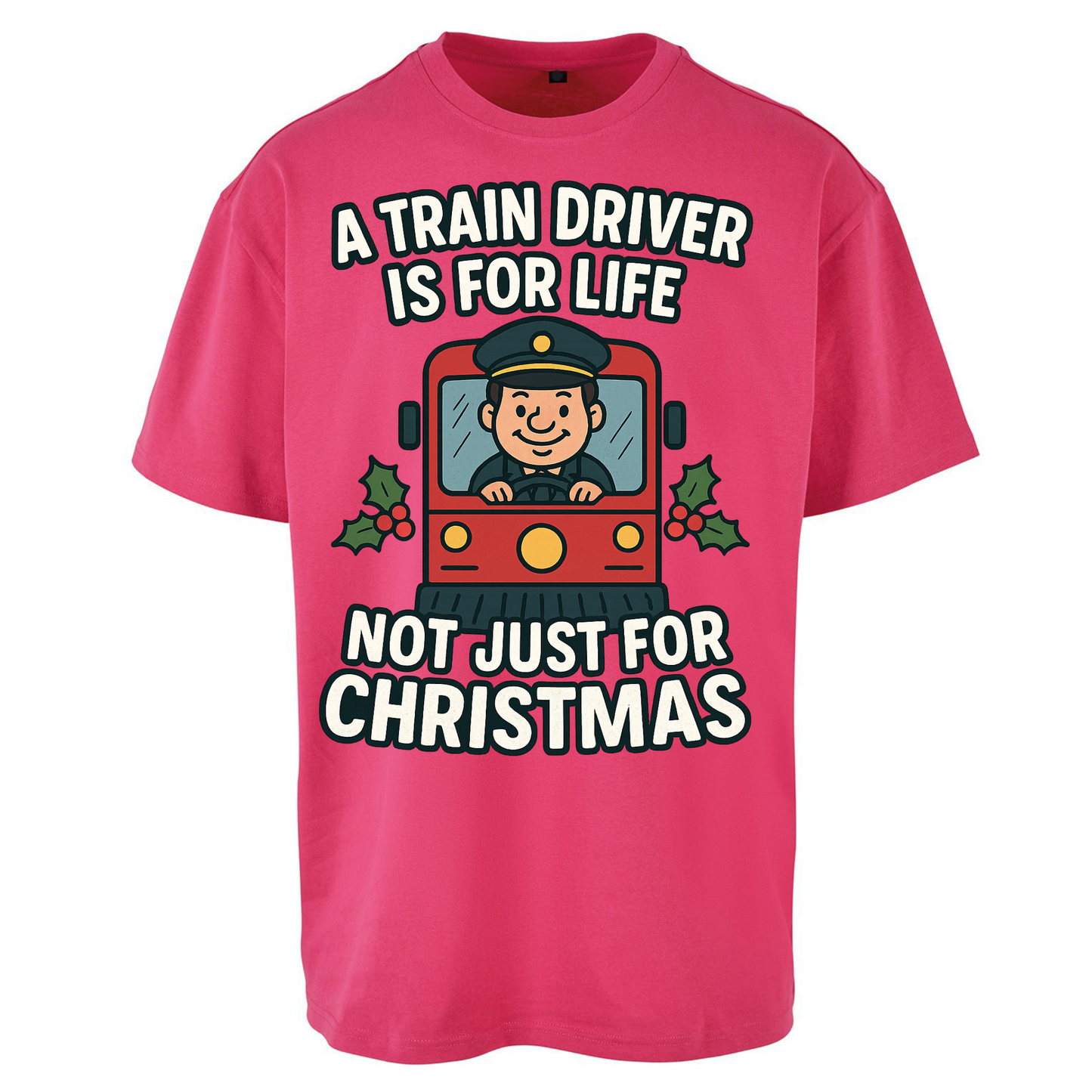Train Driver Christmas Oversized T Shirts