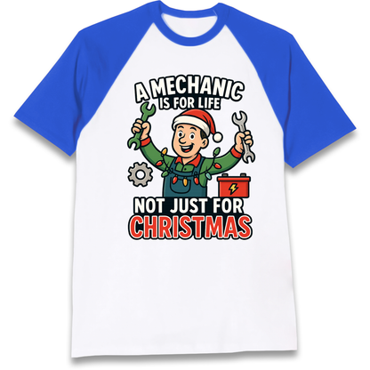 Mechanic Christmas Raglan T Shirt