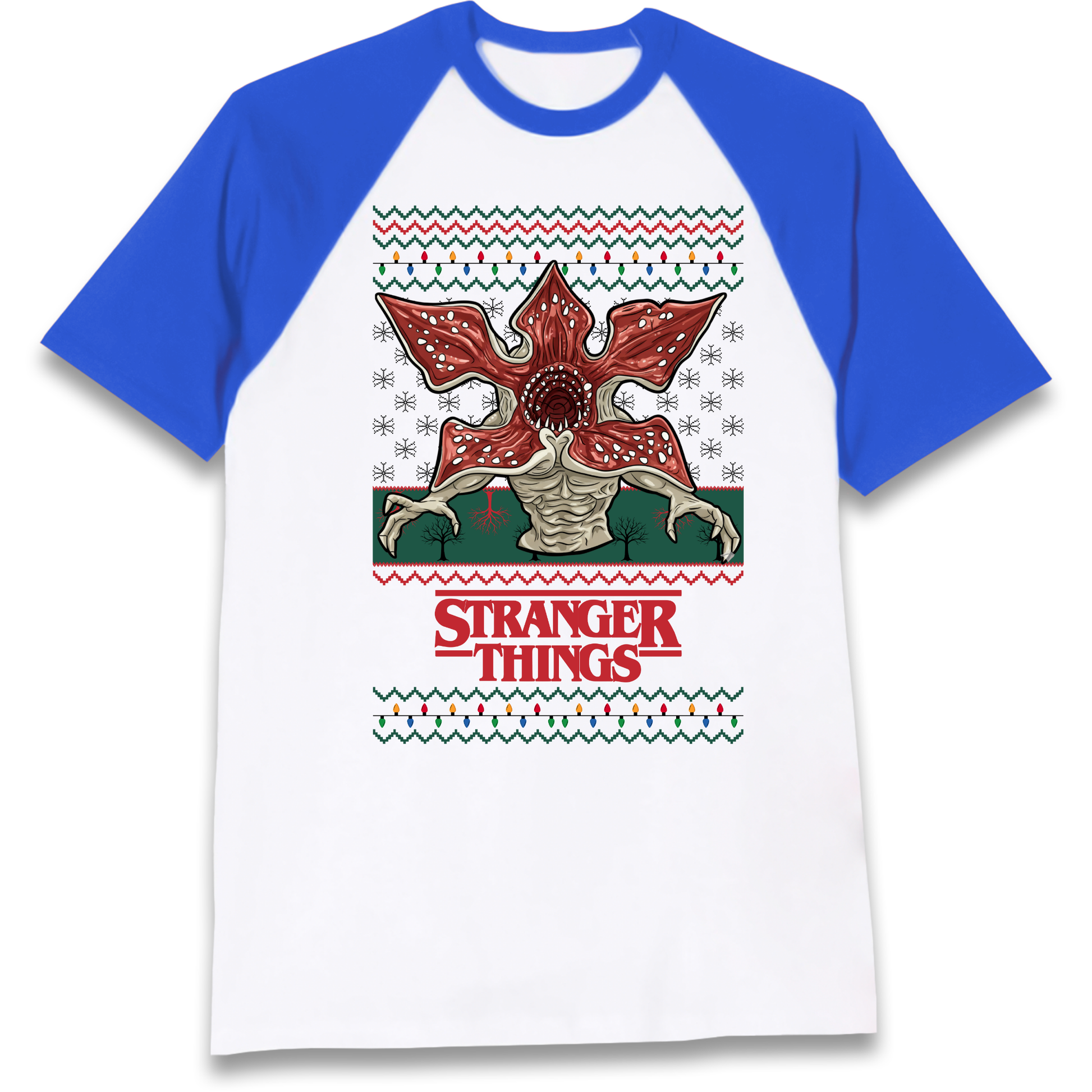 Demogorgon Christmas Raglan T Shirt