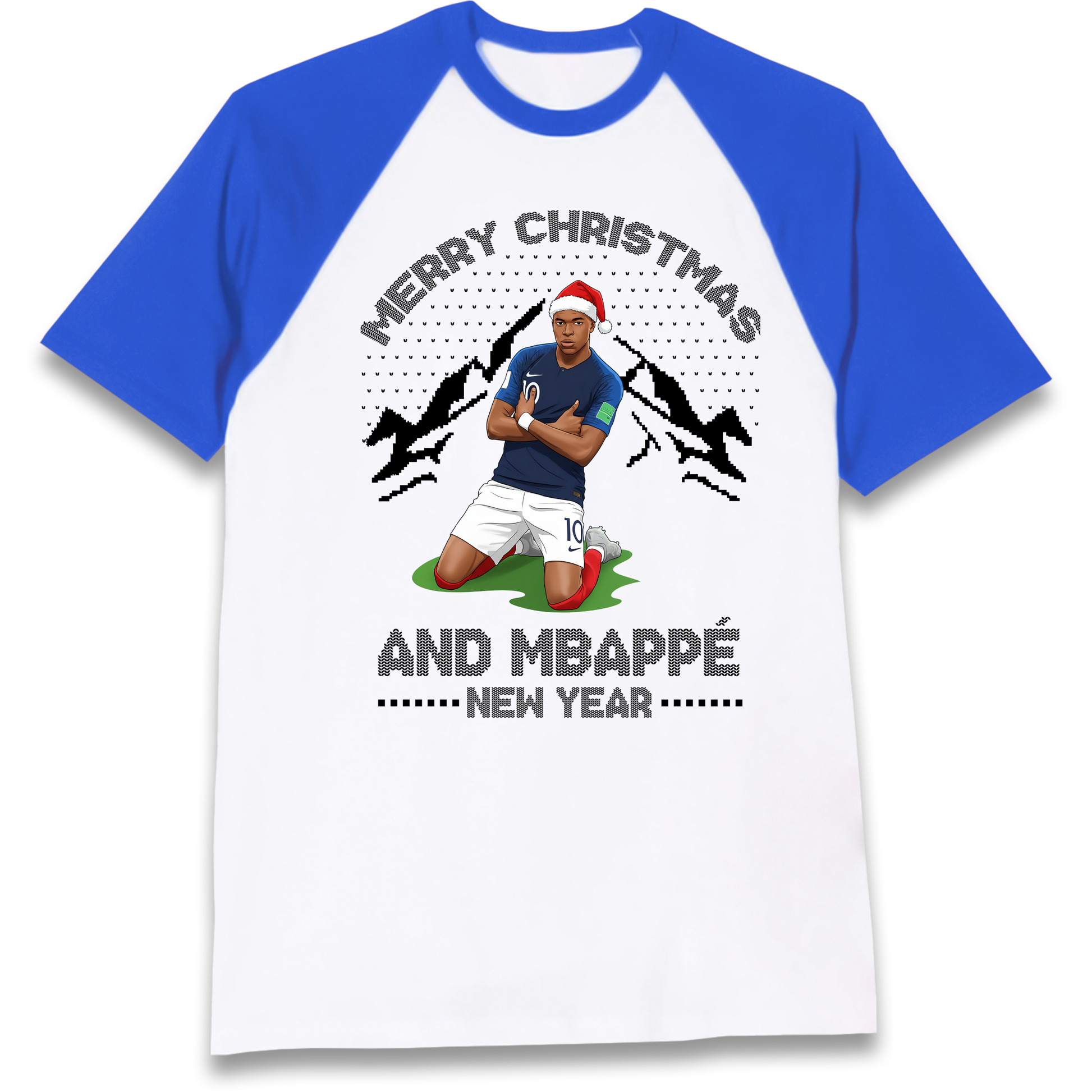 Mbappe Christmas Raglan T Shirt