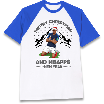 Mbappe Christmas Raglan T Shirt