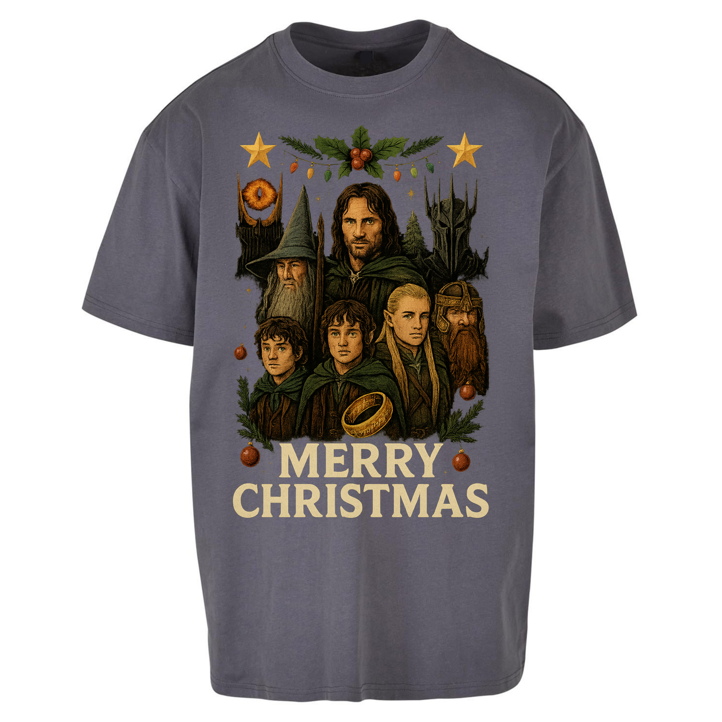 Lord of The Rings Christmas Oversized T Shirts