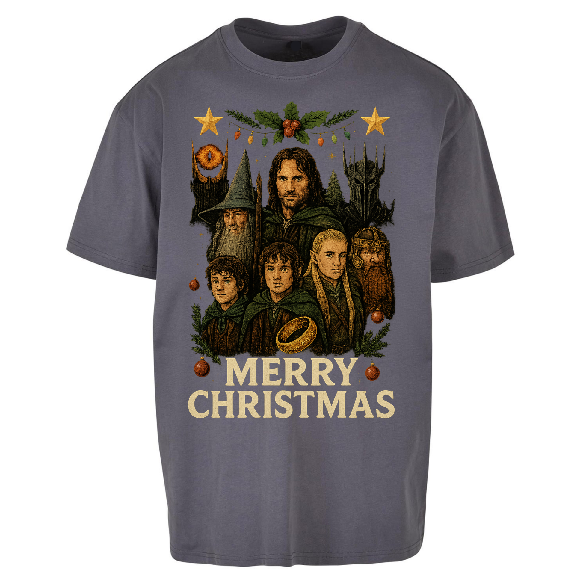 Lord of The Rings Christmas Oversized T Shirts