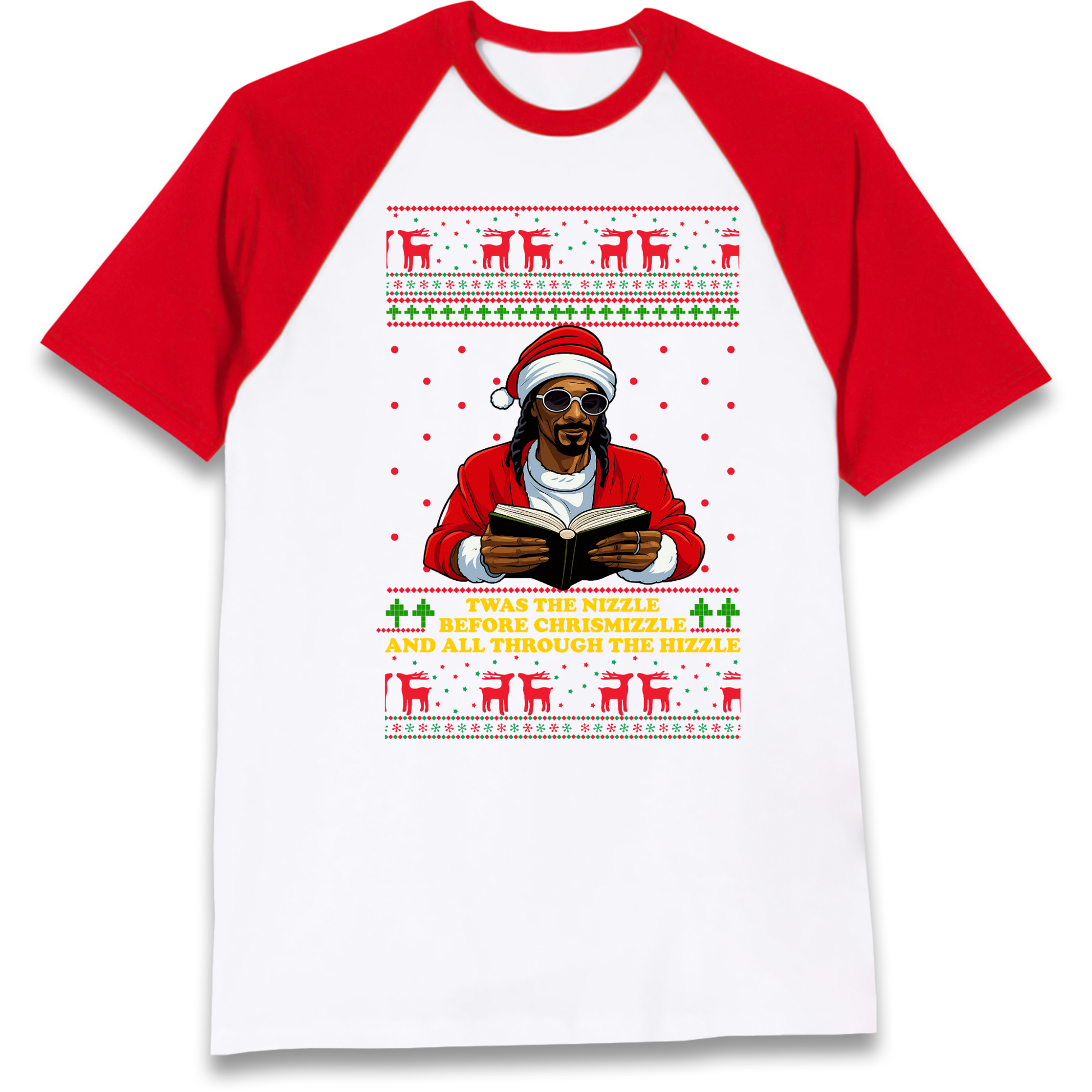 Snoop Dogg Nizzle Christmas Raglan T Shirt