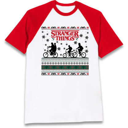 Stranger Things Christmas Raglan T Shirt