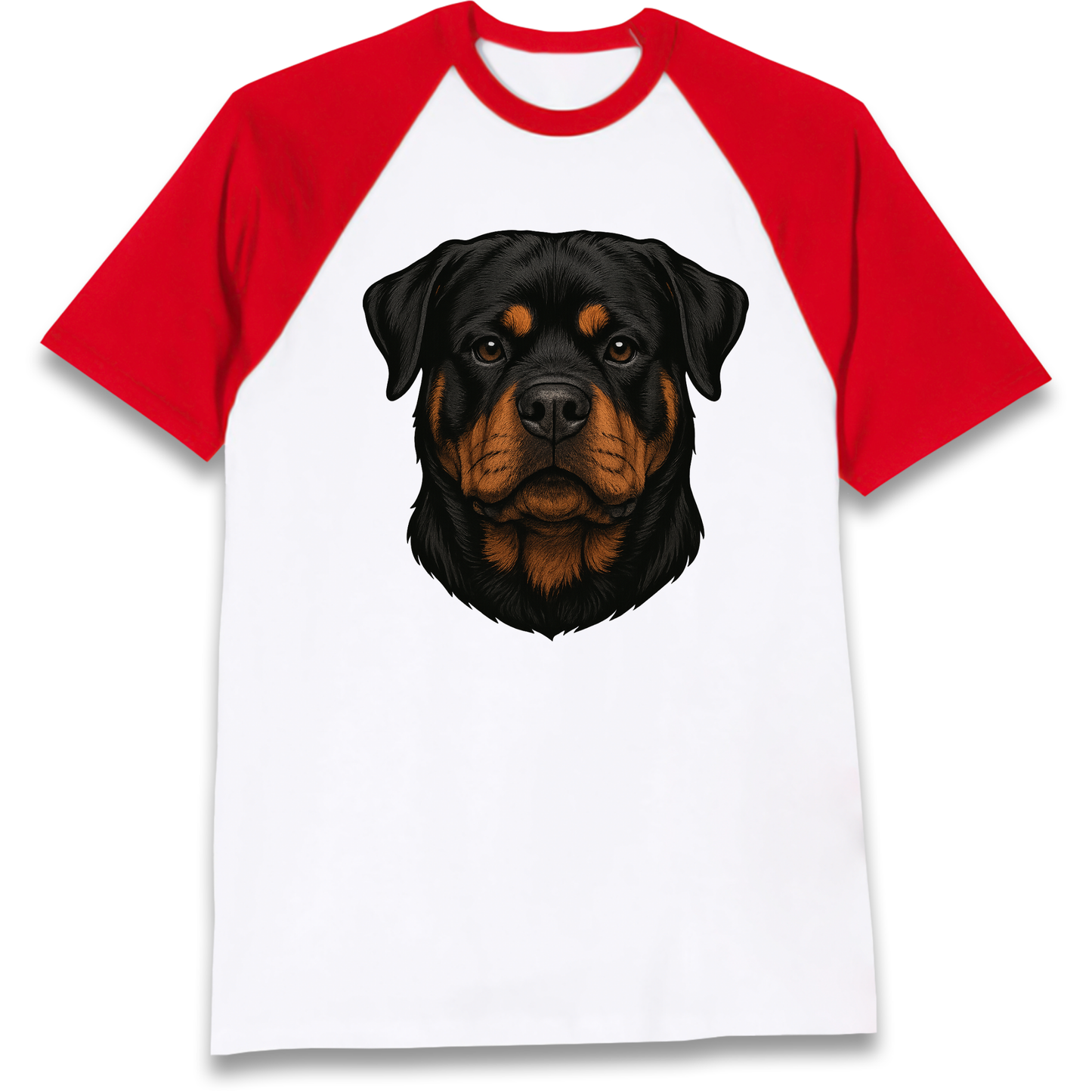 Rottweiler Face Raglan T Shirt