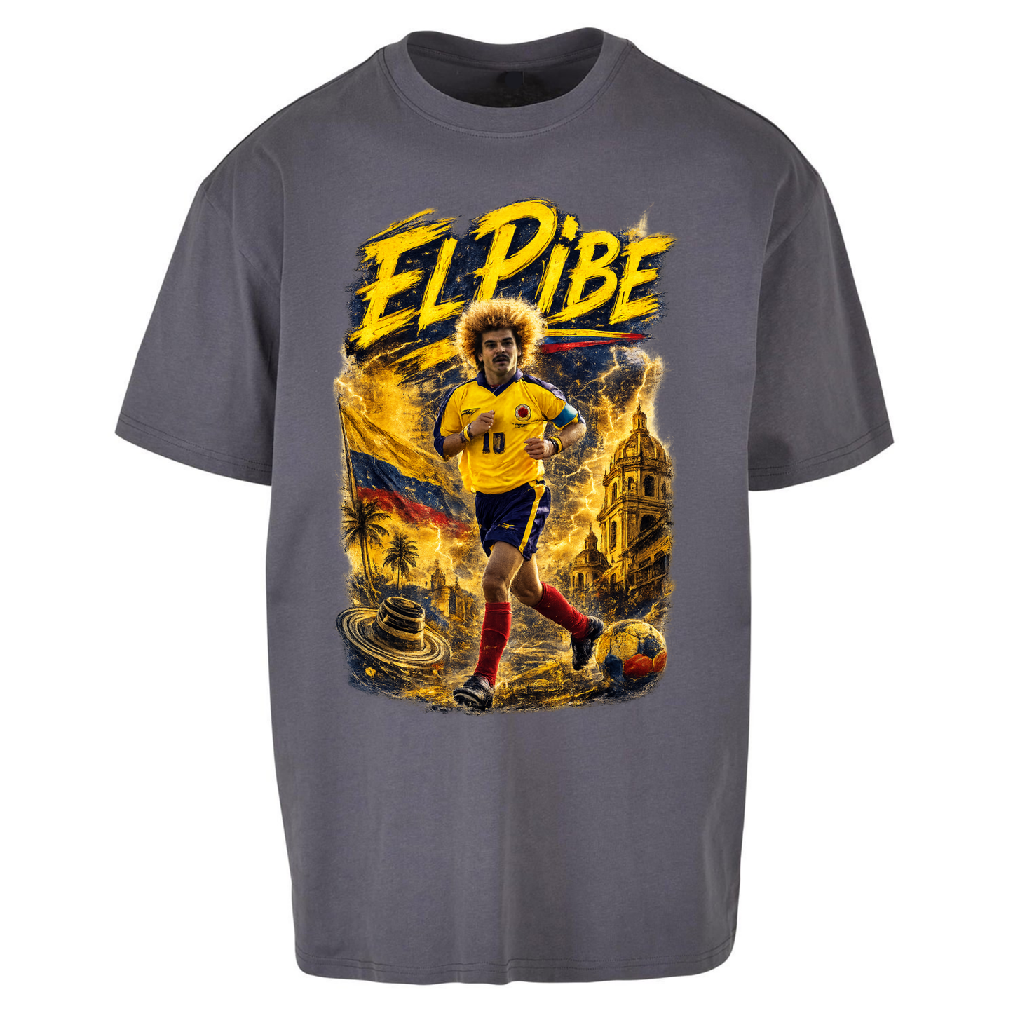 Carlos Valderrama Colombia Football Oversized T Shirts
