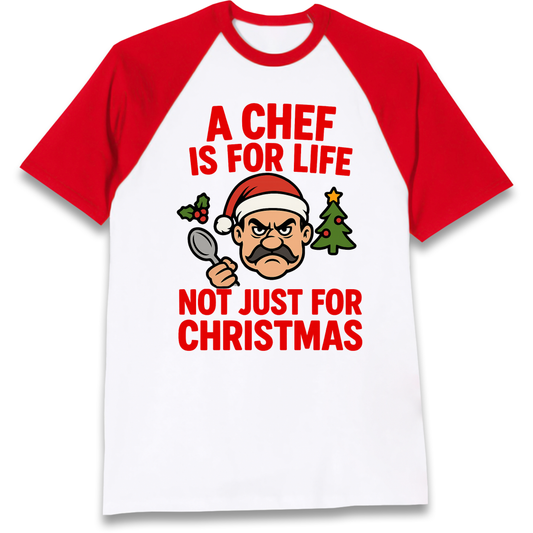 Chef Christmas Raglan T Shirt