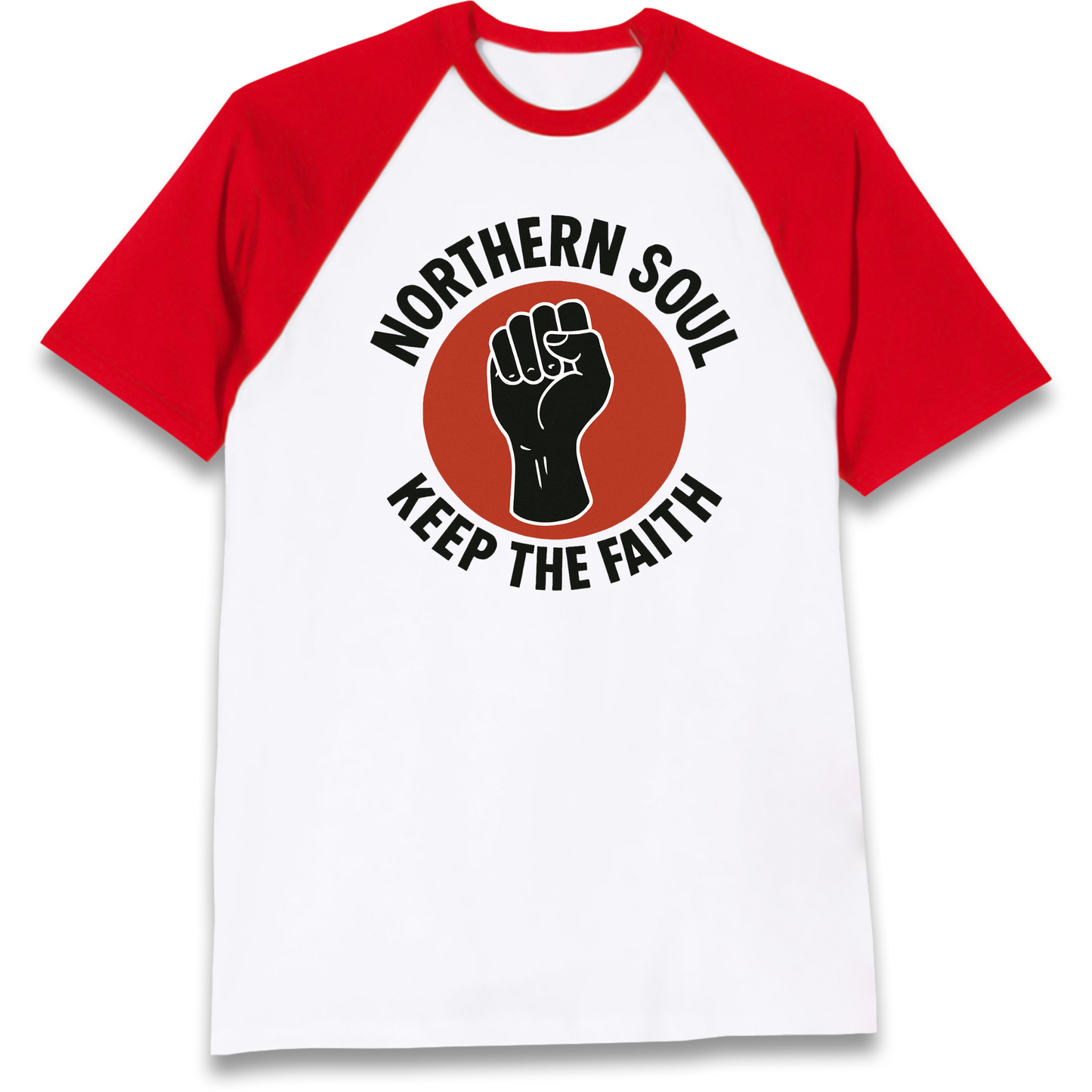 Northern Soul Keep The Faith Raglan T Shirt