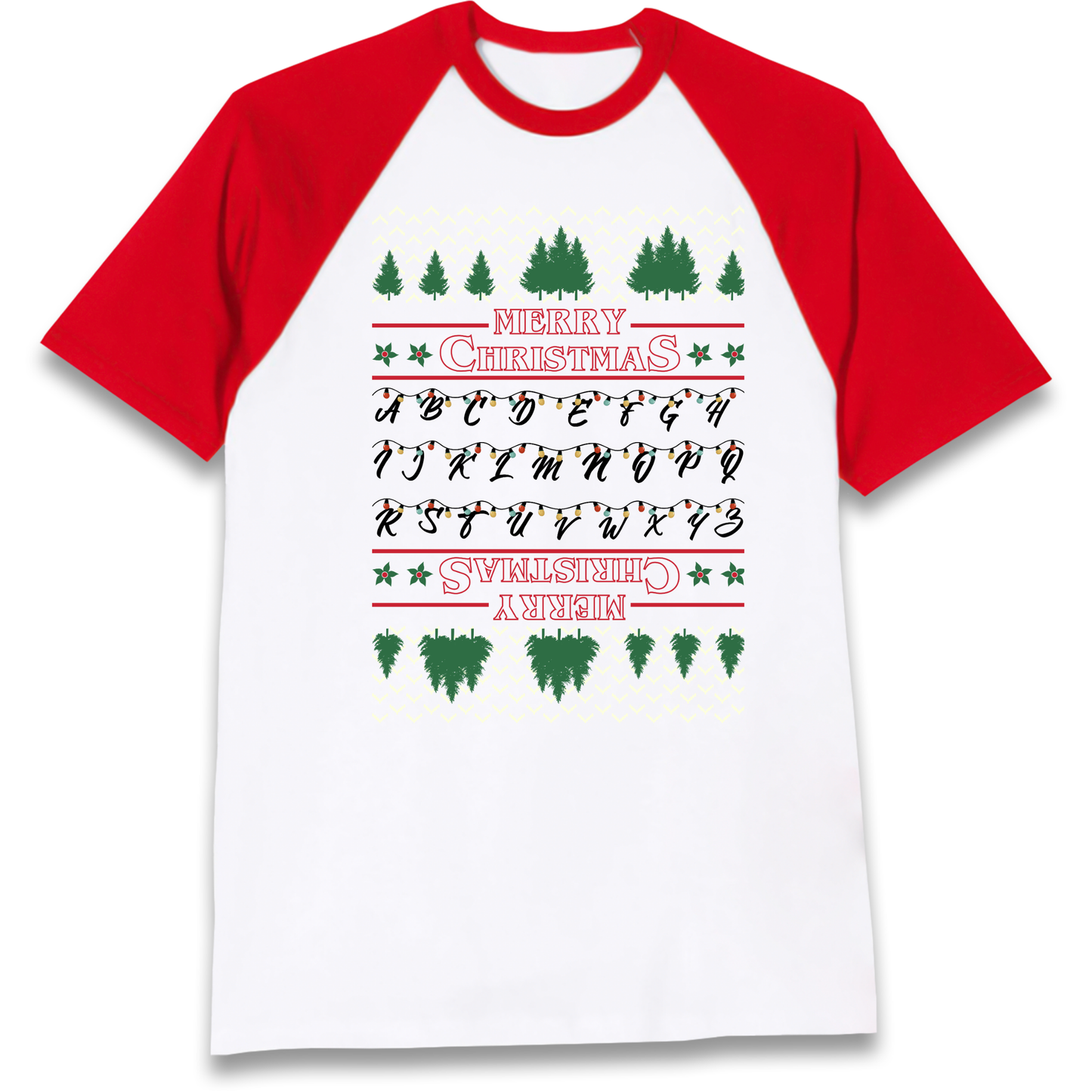 stranger things christmas jumper Raglan T Shirt