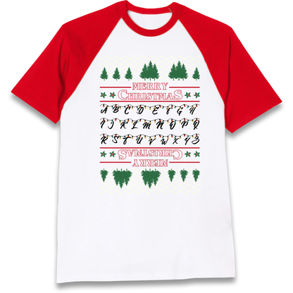 stranger things christmas jumper Raglan T Shirt