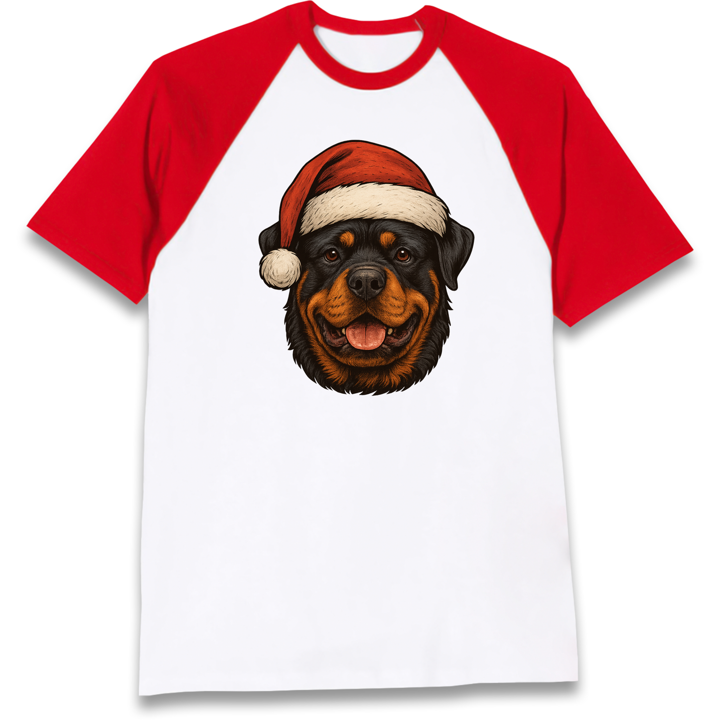Rottweiler Christmas Raglan T Shirt