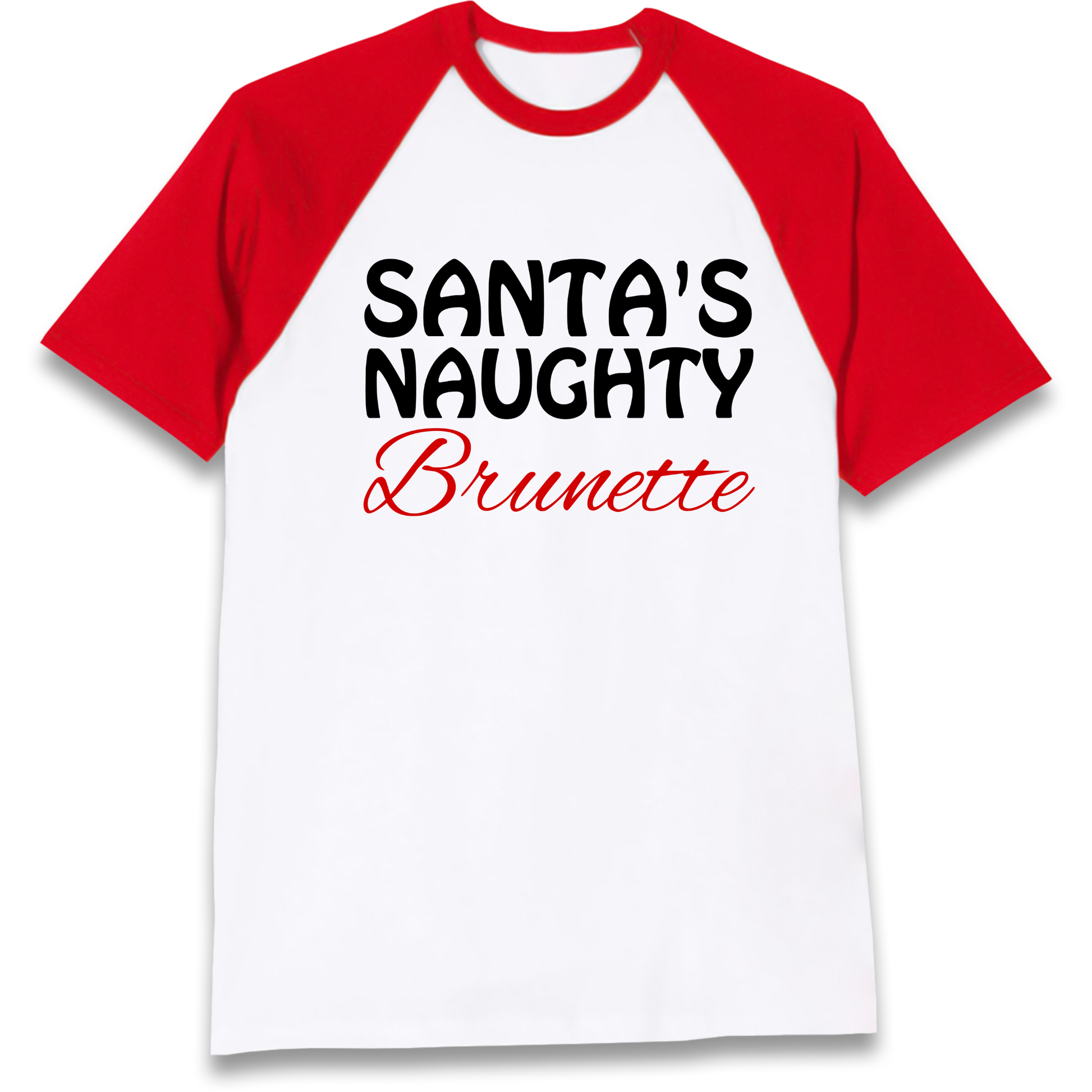 Naughty Brunette Raglan T Shirt