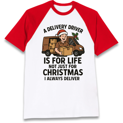 Delivery Driver Christmas Raglan T Shirt