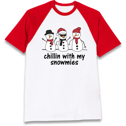 Chillin With My Snowmies Raglan T Shirt