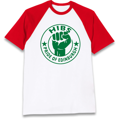 Hibernian FC Football Raglan T Shirt