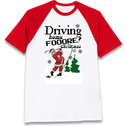 Christmas Golf Raglan T Shirt
