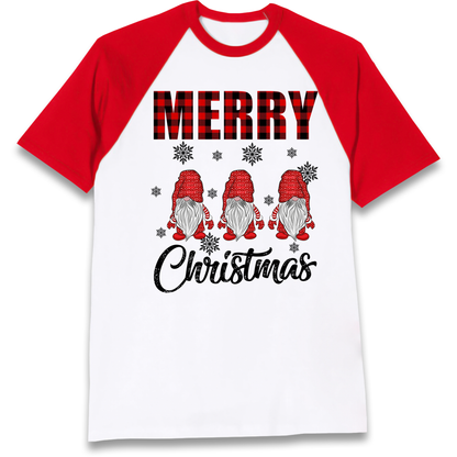 Merry Knomes Christmas Raglan T Shirt