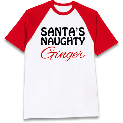 Naughty Ginger Raglan T Shirt