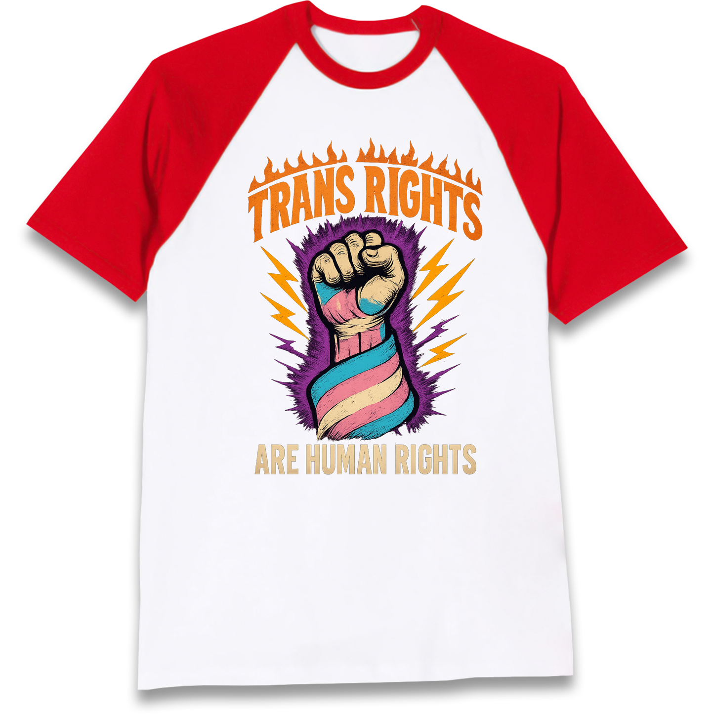 Trans Rights Are Human Rights Raglan T Shirt