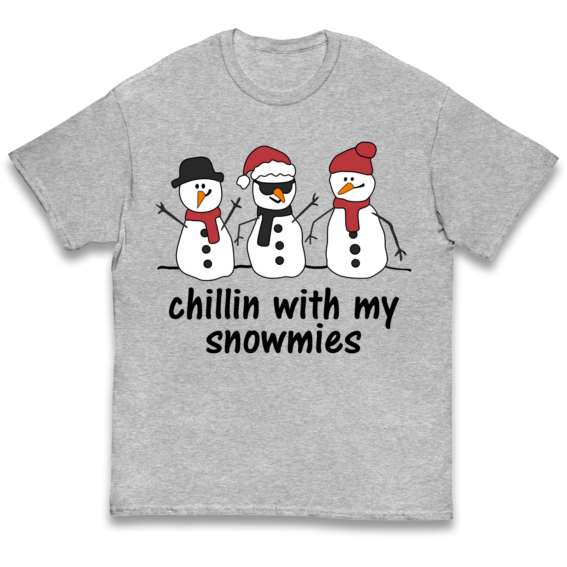 Chillin With My Snowmies kids t shirt