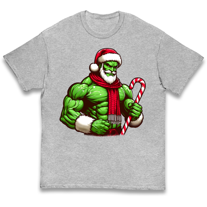 The Hulk Candy Cane Santa kids t shirt