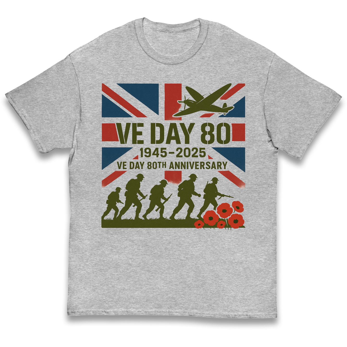VE Day 80th Anniversary 1945 2025 kids t shirt