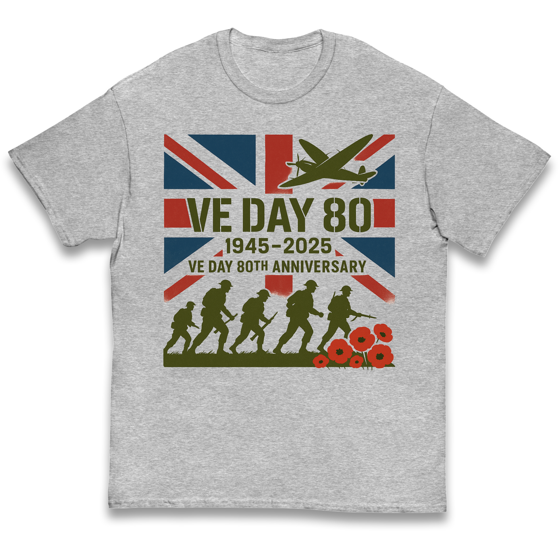 VE Day 80th Anniversary 1945 2025 kids t shirt