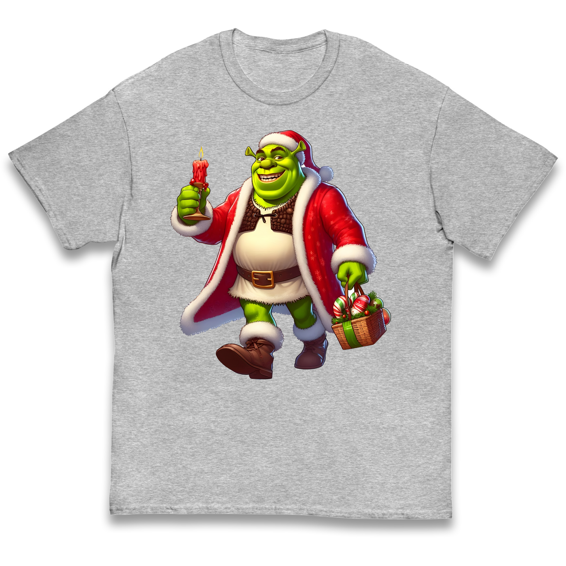 Shrek Santa Candle kids t shirt