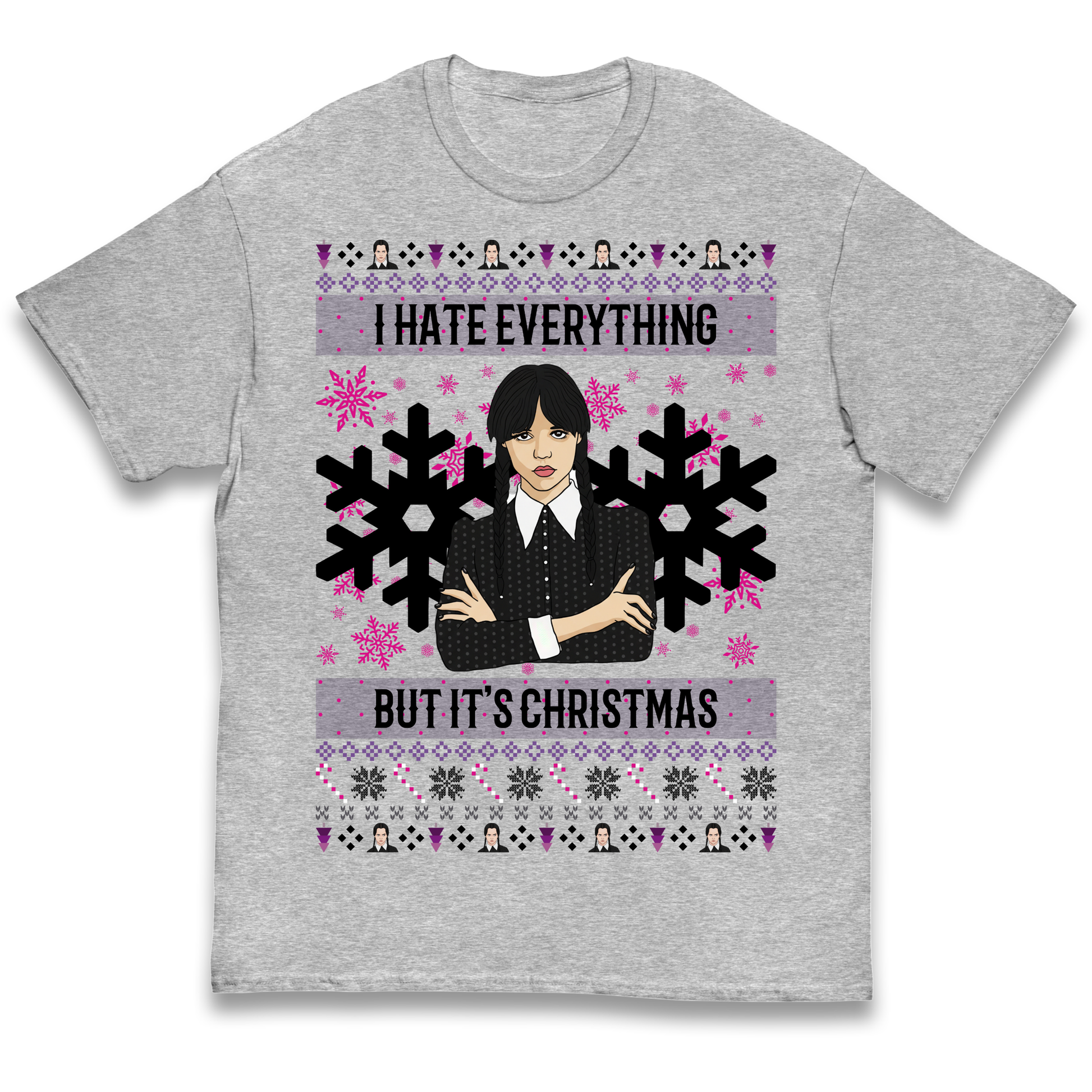 Wednesday addams Christmas Kids T Shirt