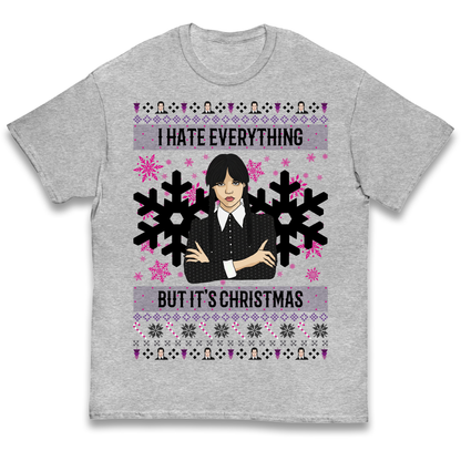 Wednesday addams Christmas Kids T Shirt