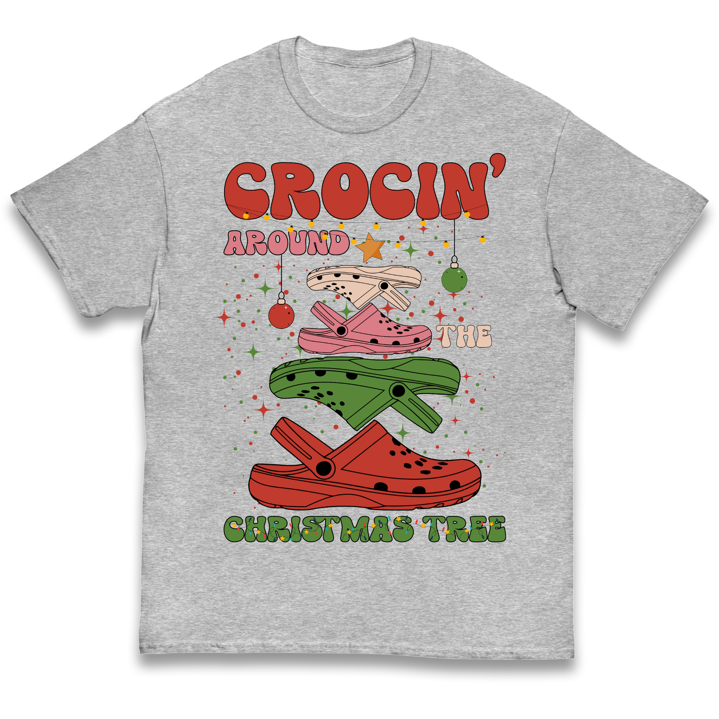 Crockin Around the Christmas Tree Christmas kids t shirt