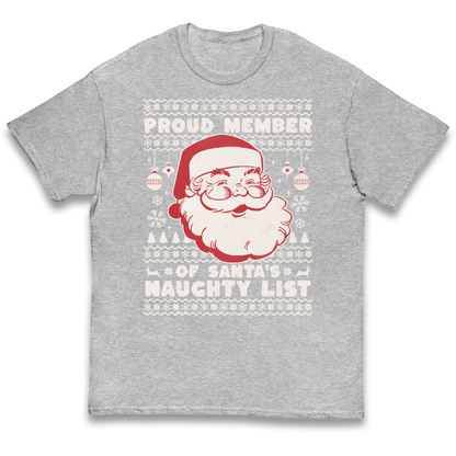 Proud Member Of Santas Naughty List Christmas kids t shirt