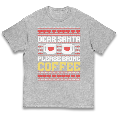 Dear Santa Please Bring Coffee kids t shirt
