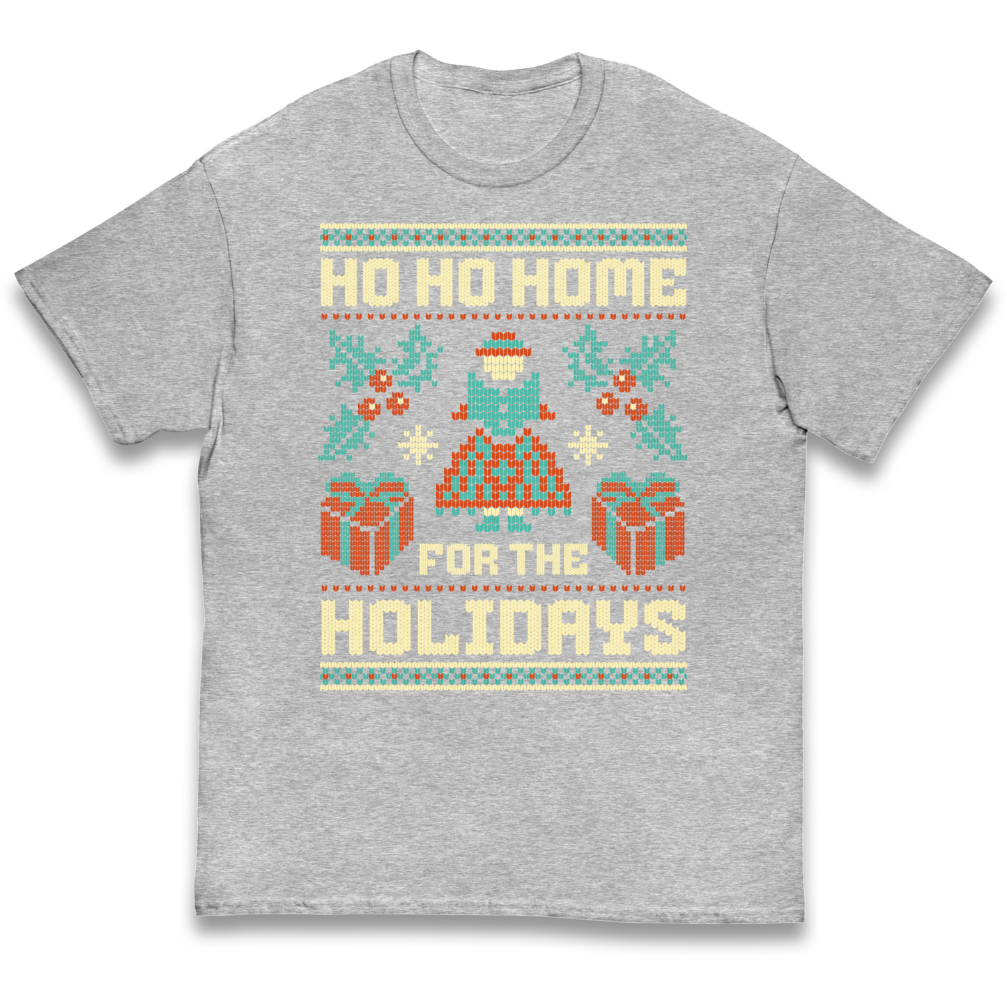 HO HO Home For the Holidays Christmas kids t shirt