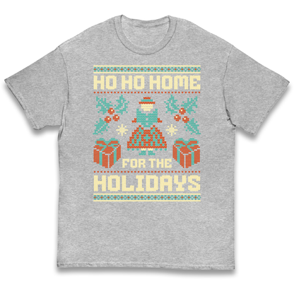 HO HO Home For the Holidays Christmas kids t shirt
