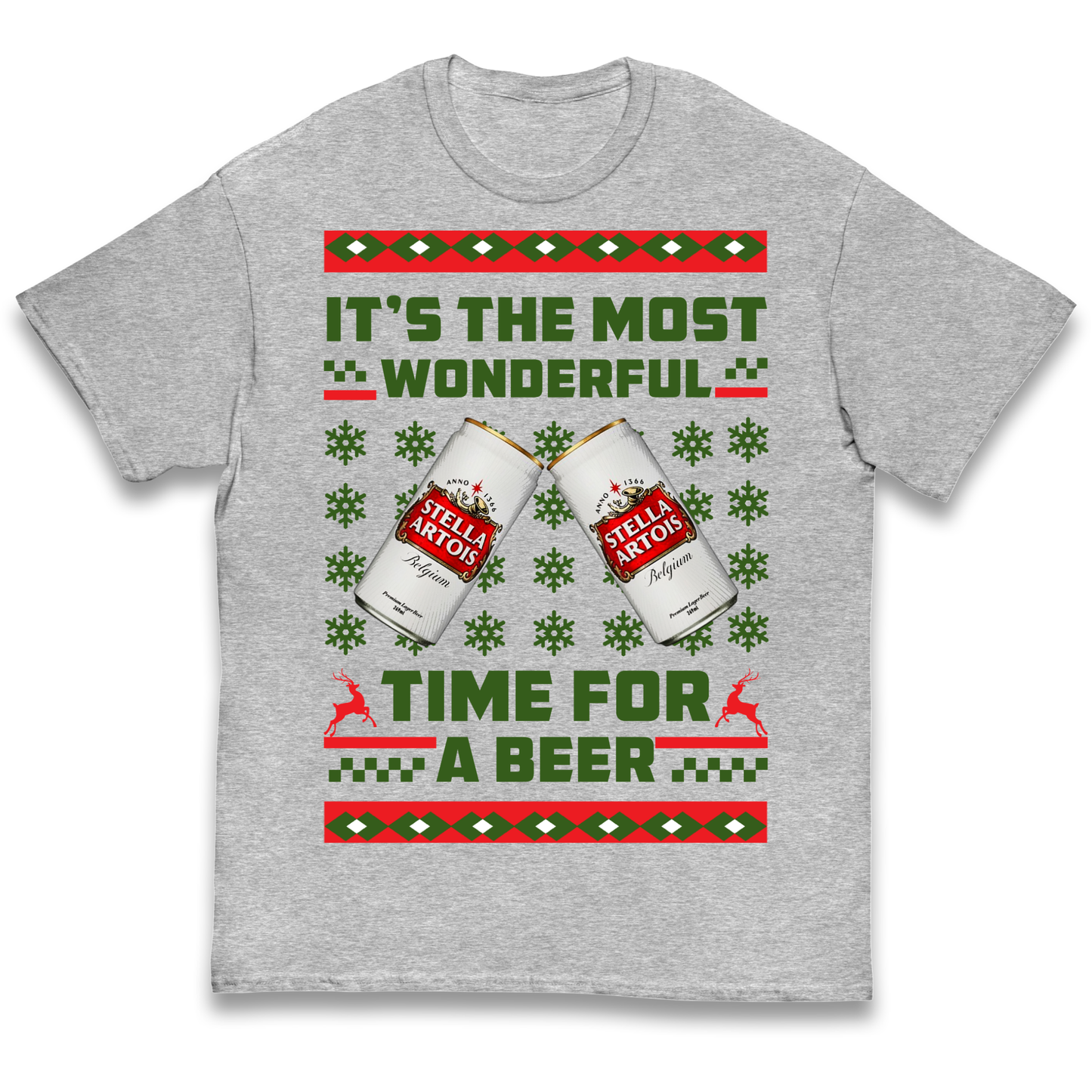 Its The Most Wonderful Time for A Beer Stella Christmas kids t shirt