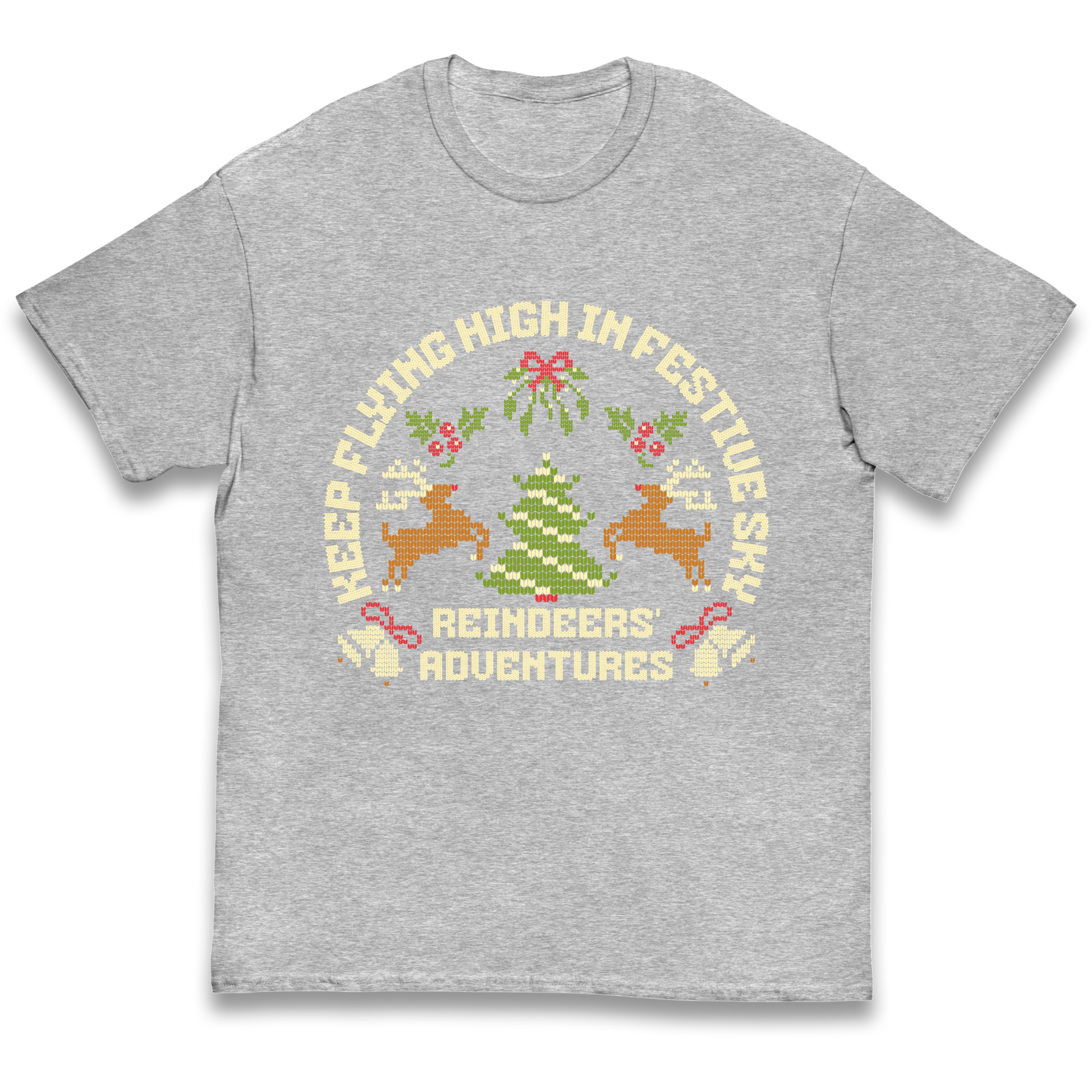 Keep Flying High In Festive Sky Christmas kids t shirt