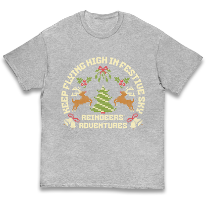 Keep Flying High In Festive Sky Christmas kids t shirt